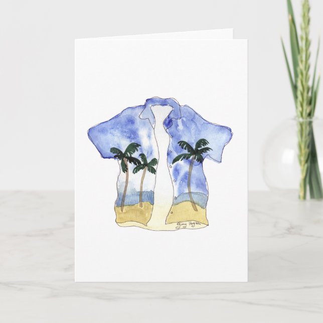 Hawaiische Shirt-Karten Karte (Vorderseite)