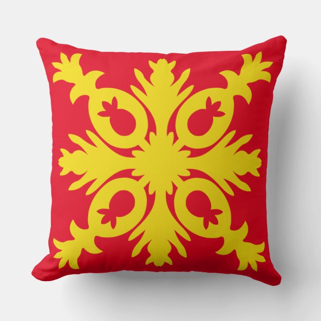 HAWAIISCHE STEPPDECKEN-KISSEN-Ananas Kissen (Vorderseite)