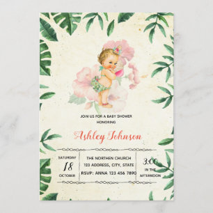 Hawaiische Vintage Babyduscheneinladung Einladung