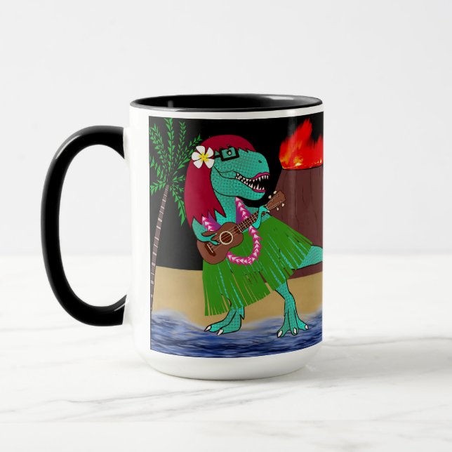 Hawaiischer Dinosaurier Tasse (Links)