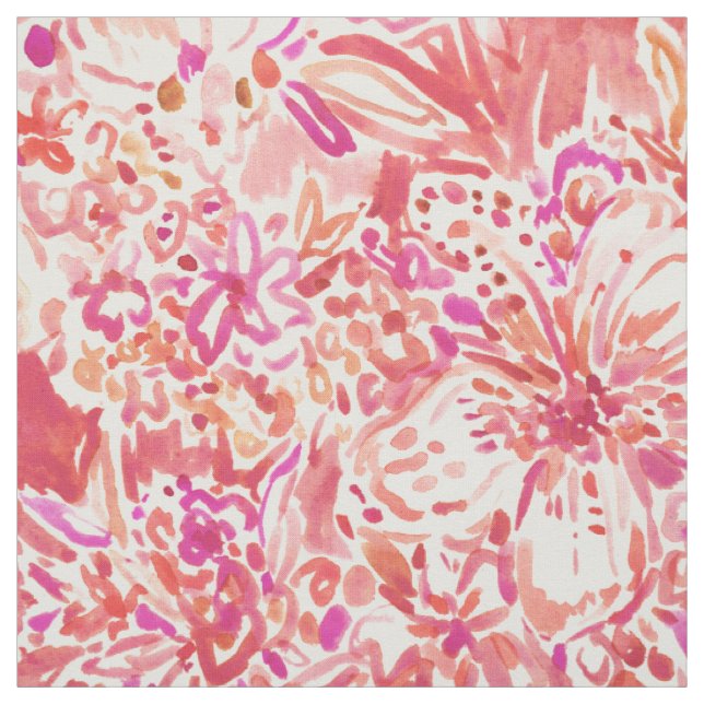 HAWAIISCHER DURCHSCHLAG roter wilder Hibiskus mit Stoff (Muster)