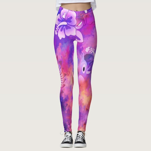 Hawaiischer Entwurf Leggings (Vorderseite)