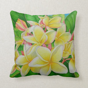 Hawaiischer Frangipani Kissen