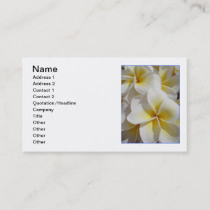 Hawaiischer Frangipani Visitenkarte