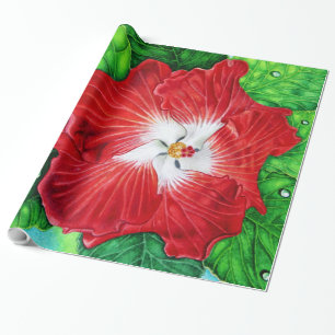 Hawaiischer Hibiskus Geschenkpapier