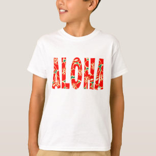 Hawaiischer Hibiskus Luau tropische Blumen T-Shirt
