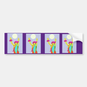 Hawaiischer Hula Stoßdämpfer Autoaufkleber