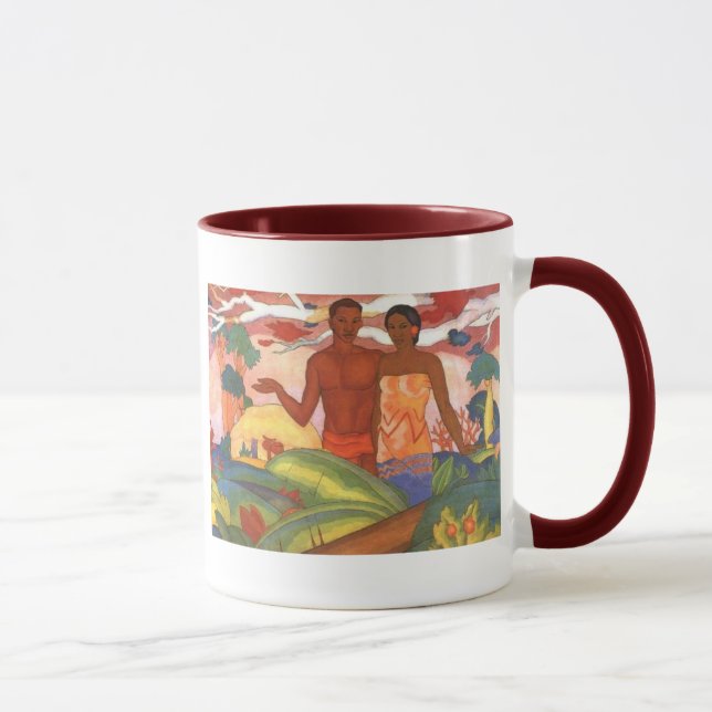 Hawaiischer Junge und Mädchen - Arman Manookian Tasse (Rechts)