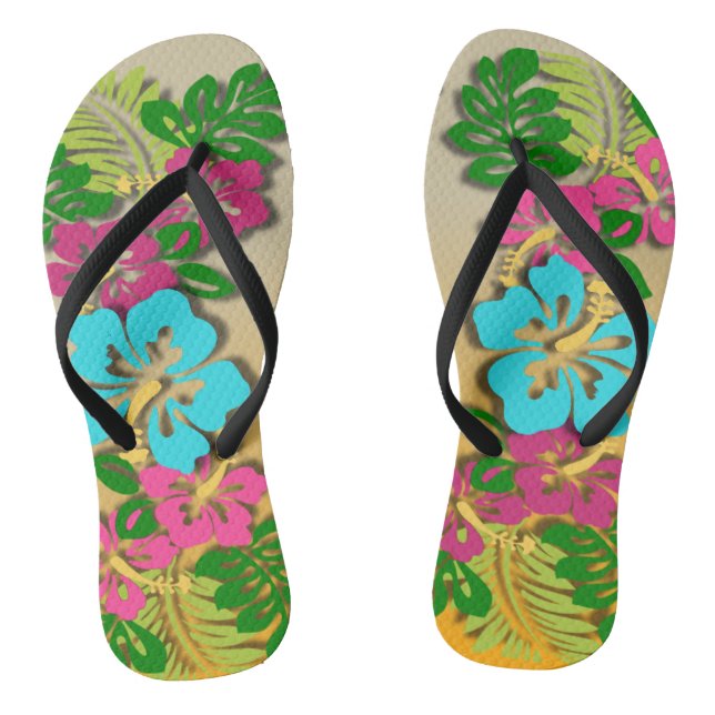 Hawaiischer Luau drehen Reinfälle um Flip Flops (Fußbett)