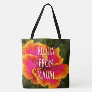 Hawaiischer pinkfarbener Hibiskus-umschaltbare Tasche