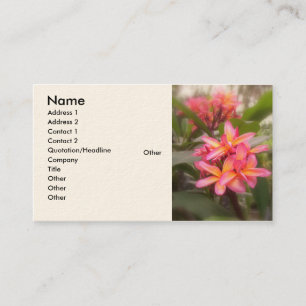 Hawaiischer Plumeria Visitenkarte