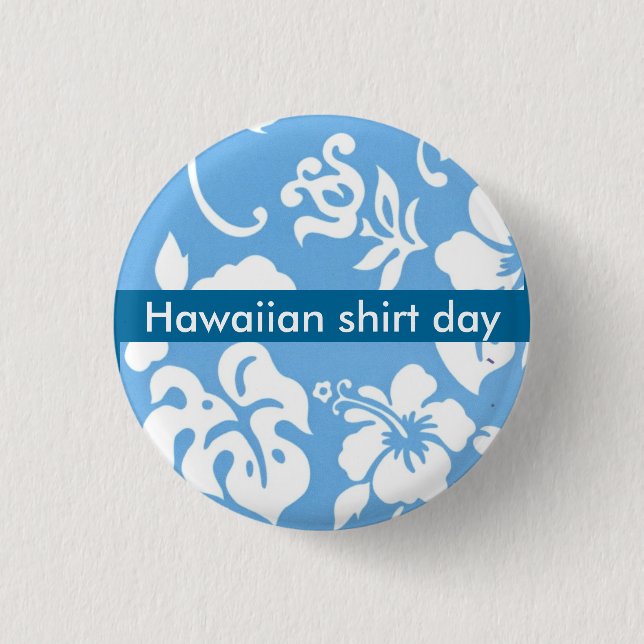 Hawaiischer Shirt-Tag Button (Vorderseite)