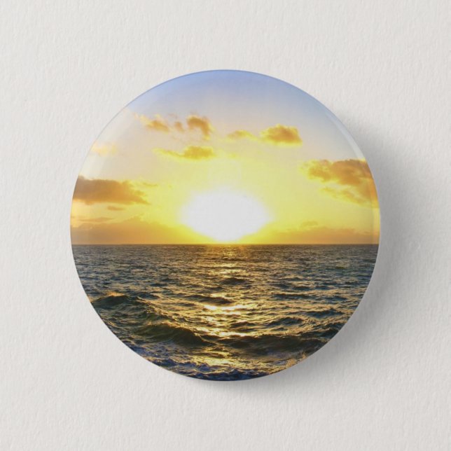 Hawaiischer Sonnenuntergang Button (Vorderseite)