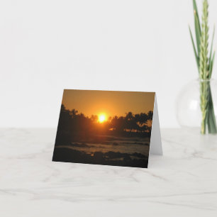 Hawaiischer Sonnenuntergang danken Ihnen zu Dankeskarte