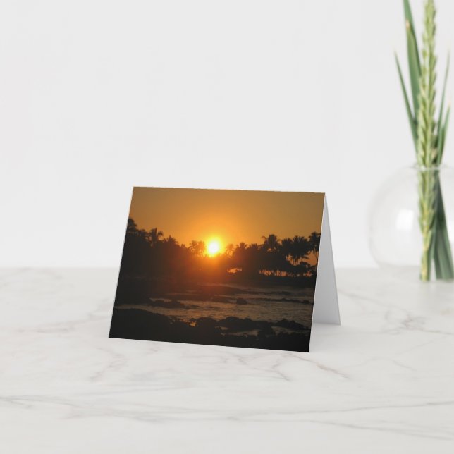 Hawaiischer Sonnenuntergang danken Ihnen zu Dankeskarte (Vorderseite)