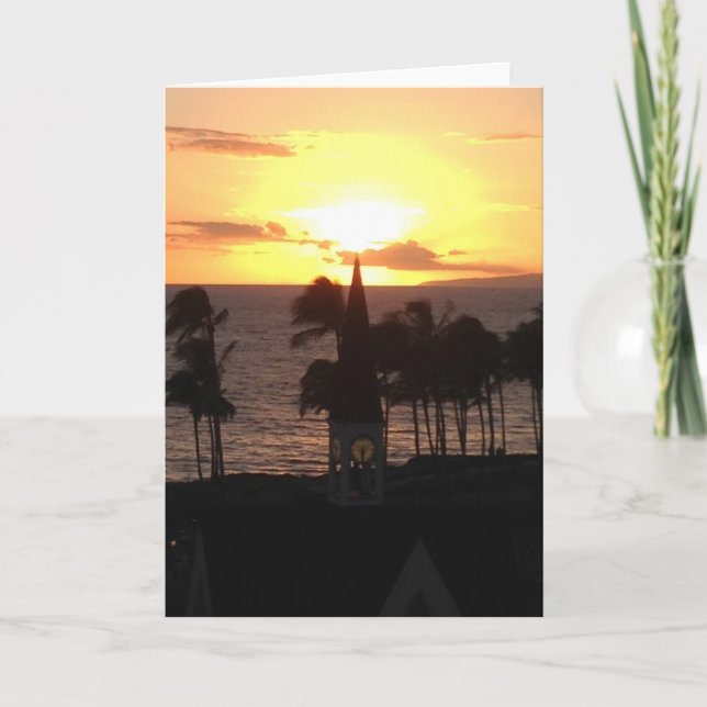 Hawaiischer Sonnenuntergang Karte (Vorderseite)