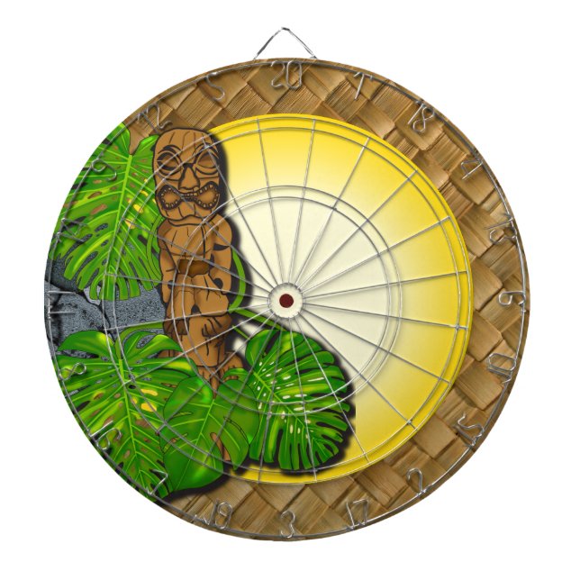Hawaiischer Tiki Dartboard 3 Dartscheibe (vorne)