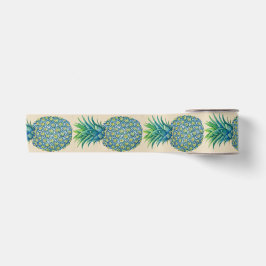 Hawaiisches blaues tropisches Ananas-Band Satinband