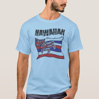 Hawaiisches Flaggen-Blau-Shirt T-Shirt