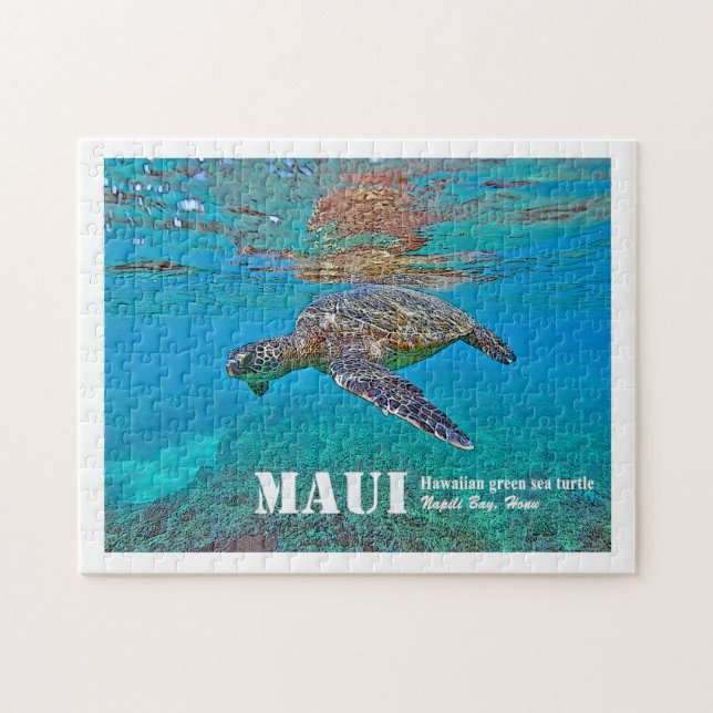 Hawaiisches grünes Meeresschildkröte "Honu" (Horizontal)