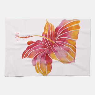 Hawaiisches Hibiskus-Blumen-Küchen-Tuch 16" x 24" Geschirrtuch