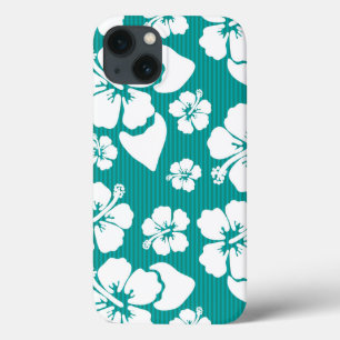 Hawaiisches Hibiskus-Blumen-Muster Case-Mate iPhone Hülle