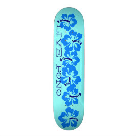 Hawaiisches Hibiskus "LivePono" Retro krasses Skateboard
