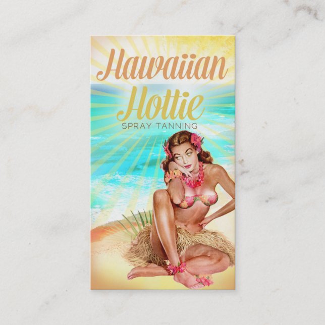 Hawaiisches Hottie treten mit mir für Visitenkarte (Vorderseite)