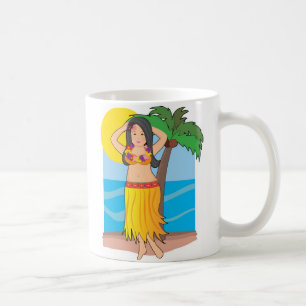 hawaiisches hula Mädchen Kaffeetasse
