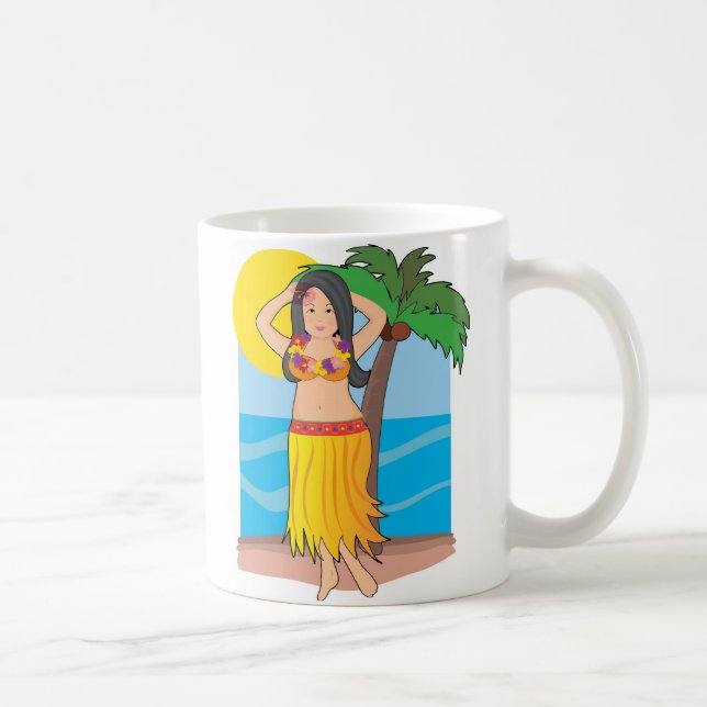 hawaiisches hula Mädchen Kaffeetasse (Rechts)