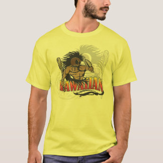 Hawaiisches Krieger-Gelb-Shirt T-Shirt