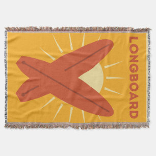 Hawaiisches Longboard Surfbrett Vintages Retro Decke