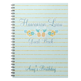 Hawaiisches Luau Party-Gast-Buch Notizblock