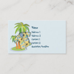 Hawaiisches Shirt-kundenspezifische Visitenkarte