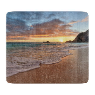 Hawaiisches Sonnenaufgang-Glasschneiden-Brett Schneidebrett
