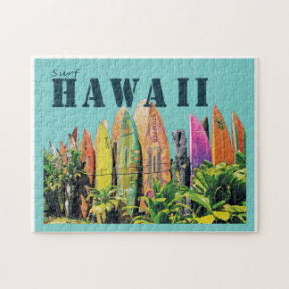 Hawaiisches Surfbrett-Zaunpuzzlespiel