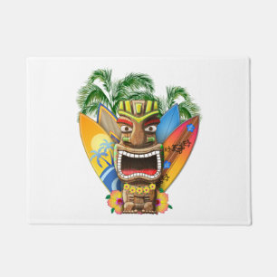 Hawaiisches surfendes Tiki Fußmatte