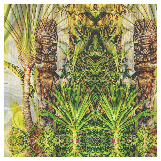 Hawaiisches Tiki Stoff (Nahaufnahme)