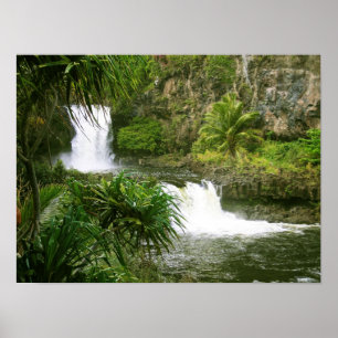 Hawaiisches Waterfall1 Poster