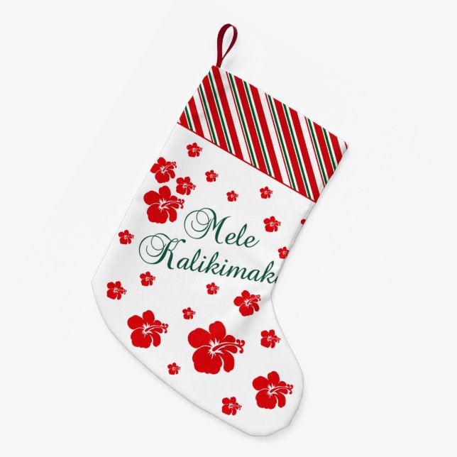 Hawaiisches Weihnachten | Mele Kialikimaka Kleiner Weihnachtsstrumpf (Vorderansicht (hängend))