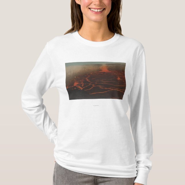 HawaiiView der Lava-Spuren in KilauerHawaii T-Shirt (Vorderseite)