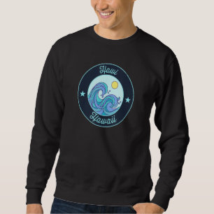 Hawi Hi Hawaii Souvenir Schifffahrt Surfer Grafik Sweatshirt