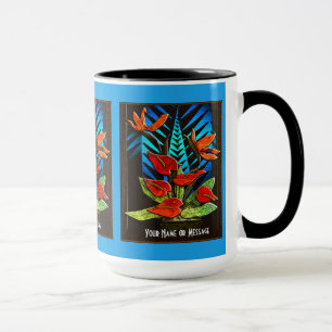 Hawiian Anthuriums (personalisierte Umarmung) Tasse