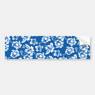 Hawiian Blue Blume Pattern Autoaufkleber