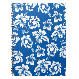 Hawiian Blue Blume Pattern Notizblock