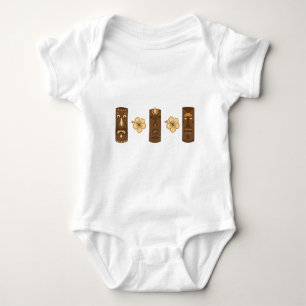 Hawiian Tiki Götter Baby Strampler
