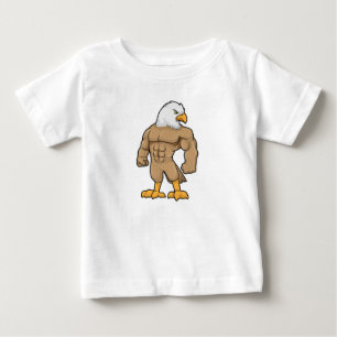 Hawk als Bodybuilder mit Six Pack Baby T-shirt