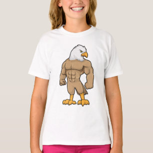 Hawk als Bodybuilder mit Six Pack T-Shirt