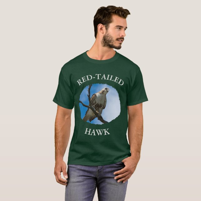 Hawk auf der Jagd Männer Grunddunkel T - Shirt (Vorne ganz)