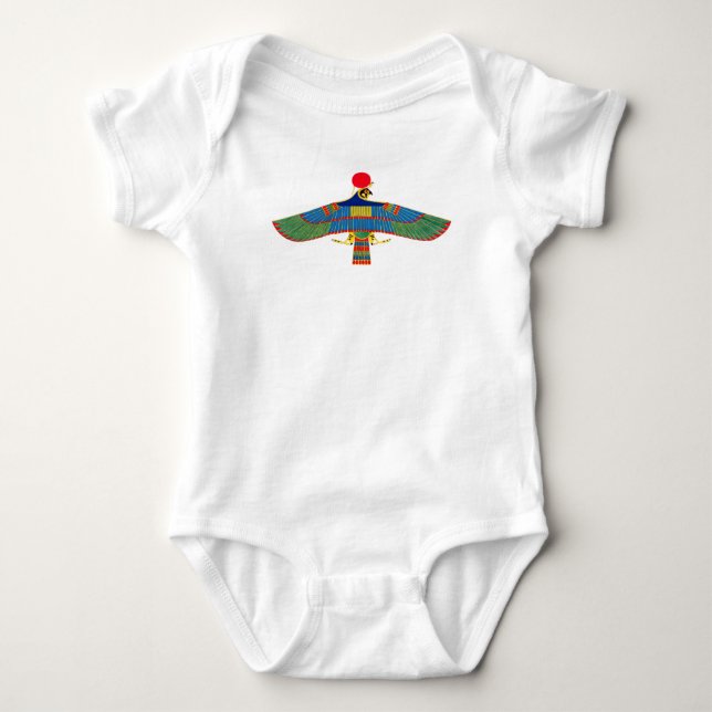 Hawk Emblem Ra egypt antike Pharao Pyramide Gott h Baby Strampler (Vorderseite)